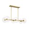Designers Fountain Litto 60 Watt 7 Light Brushed Gold Linear Pendant with Clear Glass Shields D294C-IS-BG - alternate 1
